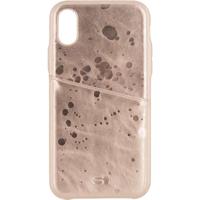 Senza Glam Leather Cover with Card Slot Apple iPhone X/Xs Metallic Rosé