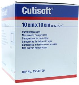 Cutisoft Vliescompres steriel 10 x 10cm 4 laags (100 st)