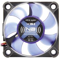 NoiseBlocker BlackSilent XS2 PC-ventilator Zwart, Blauw (doorschijnend) (b x h x d) 50 x 50 x 10 mm - thumbnail