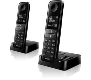 Philips Telefoon D4752B - DECT Telefoon - Huistelefoon 2 Handsets - Huistelefoon met Antwoordapparaat - Zwart