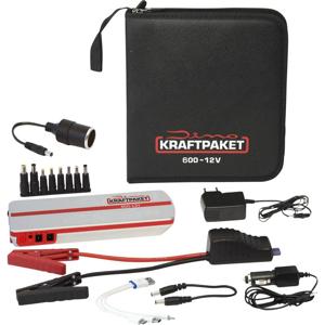 Dino KRAFTPAKET Snelstartsysteem 136102 Starthulpstroom: 300 A 2x 12V-uitgang, 2x USB-contact, Verpolings- en elektronicabescherming, SOS signaallamp,