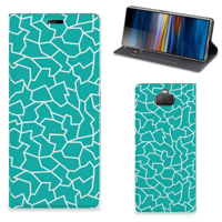 Sony Xperia 10 Plus | Bookcase | Cracks Blue