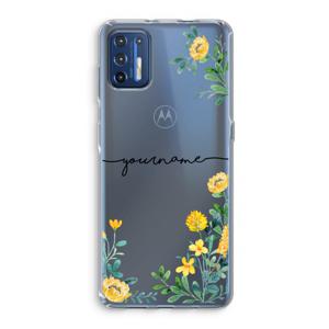 Gele bloemen: Motorola Moto G9 Plus Transparant Hoesje