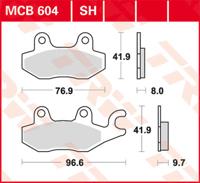 TRW Remblokken, en remschoenen voor de moto, MCB604SH Sinter street
