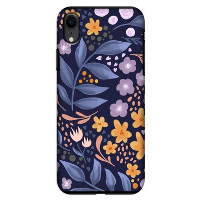 Flowers with blue leaves: iPhone XR Tough Case