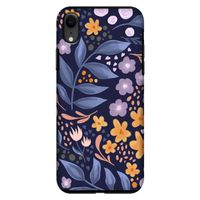 Flowers with blue leaves: iPhone XR Tough Case