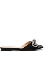 MACH & MACH mules Double Bow à semelle plate - Noir