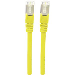 Intellinet 350556 RJ45 Netwerkkabel, patchkabel CAT 6A S/FTP 30.00 m Geel Folie afscherming, Afscherming gevlochten, Halogeenvrij 1 stuk(s)