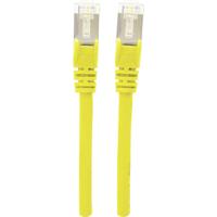 Intellinet 350556 RJ45 Netwerkkabel, patchkabel CAT 6A S/FTP 30.00 m Geel Folie afscherming, Afscherming gevlochten, Halogeenvrij 1 stuk(s)