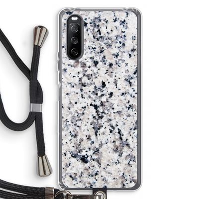 Gespikkelde marmer: Sony Sony Xperia 10 III Transparant Hoesje met koord