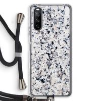 Gespikkelde marmer: Sony Sony Xperia 10 III Transparant Hoesje met koord