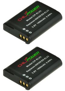 ChiliPower EN-EL23 accu voor Nikon - 1800mAh - 2-Pack