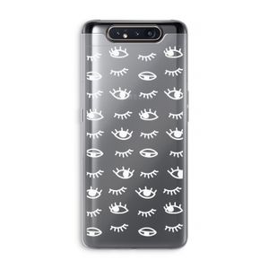 Eye pattern #3: Samsung Galaxy A80 Transparant Hoesje