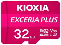 Kioxia EXCERIA PLUS microSDHC-kaart 32 GB A1 Application Performance Class, UHS-I, v30 Video Speed Class A1-vermogensstandaard, Schokbestendig, Waterdicht - thumbnail