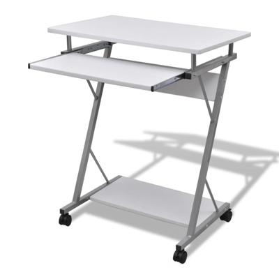 Studenten computerbureau 60 x 40 x 74 cm (wit)