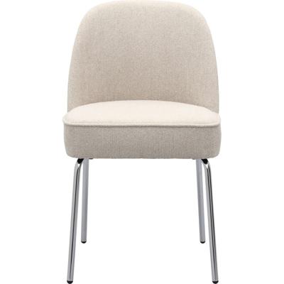 Eetkamerstoel Vogue Gear Natural met chromen poten
