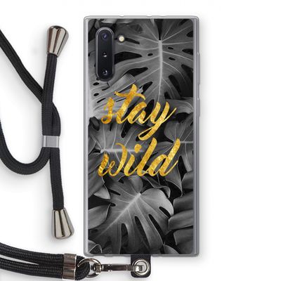 Stay wild: Samsung Galaxy Note 10 Transparant Hoesje met koord