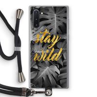 Stay wild: Samsung Galaxy Note 10 Transparant Hoesje met koord