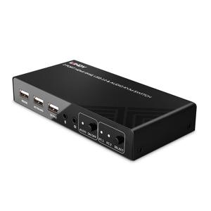 LINDY 2 Port KVM Switch HDMI 4K60, USB 2.0 & Audio KVM-switch 2 poorten HDMI 4096 x 2160 Pixel