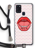 Yolo Denise: Samsung Galaxy A21s Transparant Hoesje met koord