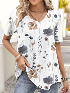 Jersey Casual Loose Floral Shirt