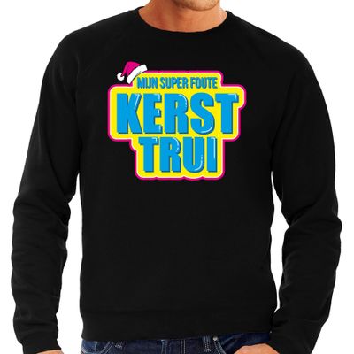 Mijn super foute kersttrui foute Kerst sweater / trui zwart voor heren - Foute party outfit