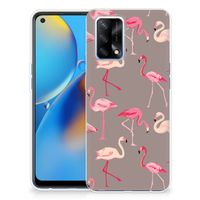 OPPO A74 4G TPU Hoesje Flamingo - thumbnail