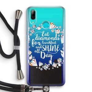 Diamonds: Huawei P Smart (2019) Transparant Hoesje met koord