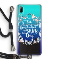 Diamonds: Huawei P Smart (2019) Transparant Hoesje met koord