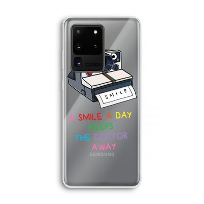 Smile: Samsung Galaxy S20 Ultra Transparant Hoesje