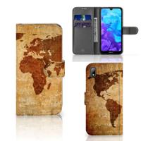 Huawei Y5 (2019) | Flip Cover | Wereldkaart