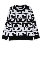 Dolce & Gabbana Kids pull à logo intarsia - Noir