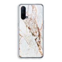 Goud marmer: OnePlus Nord CE 5G Transparant Hoesje Goud marmer: OnePlus Nord CE 5G Transparant Hoesje