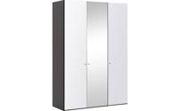Goossens Kledingkast Easy Storage Ddk, Kledingkast 153 cm breed, 220 cm hoog, 2x glas draaideur en 1x spiegel draaideur midden