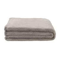 25% korting - Leen Bakker - Plaid Duuk - Licht - 130x160 Cm - Polyester - Grijs