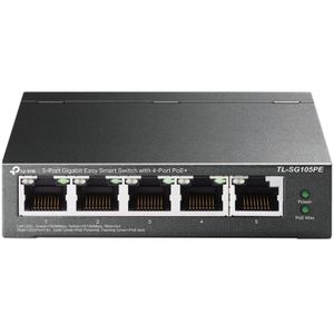 TP-Link TL-SG105PE netwerk-switch Managed L2 Gigabit Ethernet (10/100/1000) Power over Ethernet (PoE) Zwart