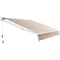 Uitschuifbare Luifel Aluminium Terrasscherm 245 x 200 cm Beige