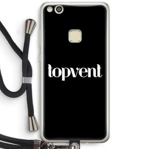 Topvent Zwart: Huawei Ascend P10 Lite Transparant Hoesje met koord