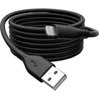 Digitus USB-laadkabel USB 2.0 USB-A stekker, Apple Lightning stekker 2.00 m Zwart Flexibel, Zeer flexibel, Met USB, Silicone, Uitstekende