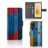 OPPO Reno8 T 4G | Book Style Case | Wood Heart - Cadeau voor je Vriend