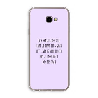 Gek: Samsung Galaxy J4 Plus Transparant Hoesje