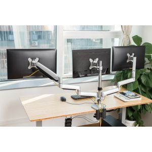 LogiLink BP0052 Monitor-tafelbeugel 3-voudig 33,0 cm (13) - 81,3 cm (32) Zilver Kantelbaar, Zwenkbaar