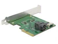 DeLOCK PCI Express x4 Card U.2 NVMe naar 1 x internal SFF-8654 4i + 1 x internal SFF-8643 - Low Profile Form Factor adapter - thumbnail