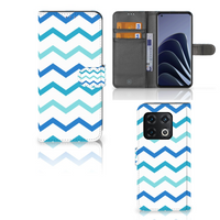 OnePlus 10 Pro Telefoon Hoesje Zigzag Blauw