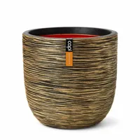 Pot bol rib nl d43xh41cm zwart goud