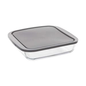 Ovenschaal met deksel - borosilicaat glas - vierkant - 1.8 Liter - 22 x 22 x 5 cm