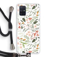 Sweet little flowers: Samsung Galaxy A71 Transparant Hoesje met koord