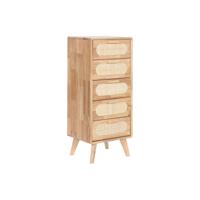 Ladekast Home ESPRIT Natuurlijk Metaal Rubberwood 40 x 30 x 78 cm