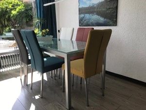 Set van 5 leren eetkamerstoelen - diverse kleuren leer - Echt leer, Modern, ontdek de vele Leersoorten en Kleuren bij ShopX