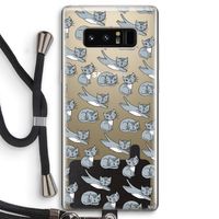 Poezen: Samsung Galaxy Note 8 Transparant Hoesje met koord